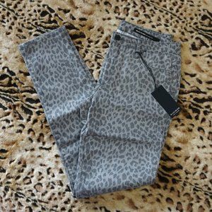 Black Orchid animal print jeans